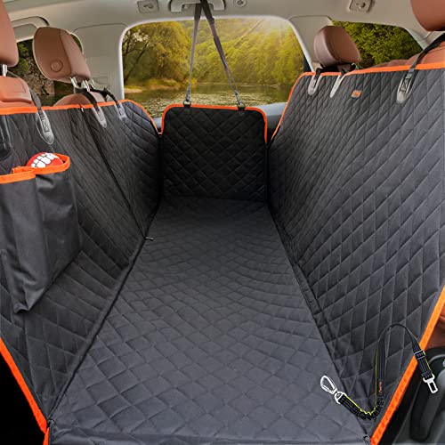 iBuddy Dog Car Seat Covers 100% Waterproof, Dog Seat Cover with Side Flaps from Scratching, Pet Seat Cover for Back Seat of Car/SUV/Truck Machine Washable…