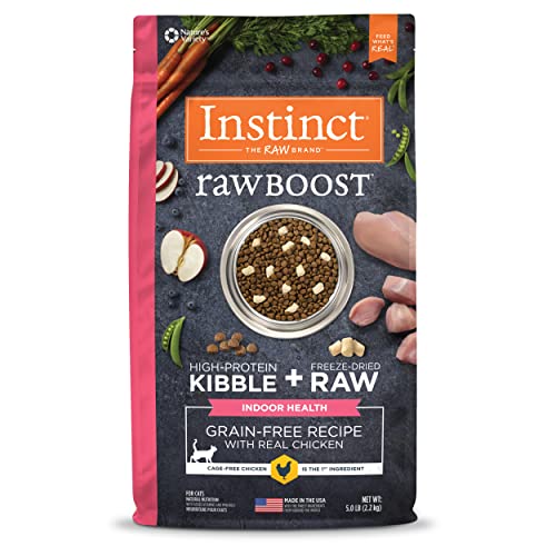 Instinct Raw Boost Indoor Health Grain Free Recipe with Real Chicken Natural Dry Cat Food, 5 lb. Bag