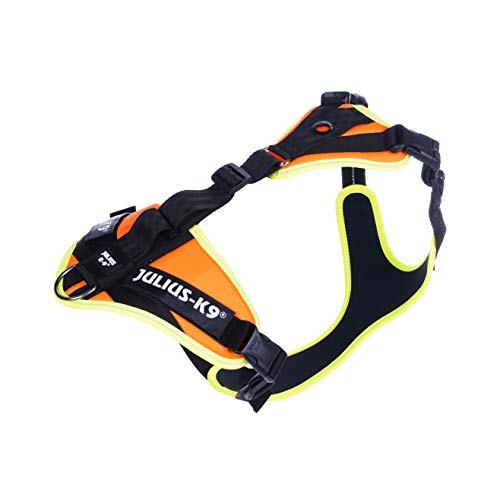 JK9 Mantrailing Harness, Size: M, UV Orange with neon Edge