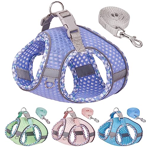 JOYPAWS Summer Pet Supply No Pull, Step in Adjustable Dog Harness with Padded Vest for Hot Weather, Escape Proof Ultra Thin Soft Easy to Put on Small Dogs Lavender S