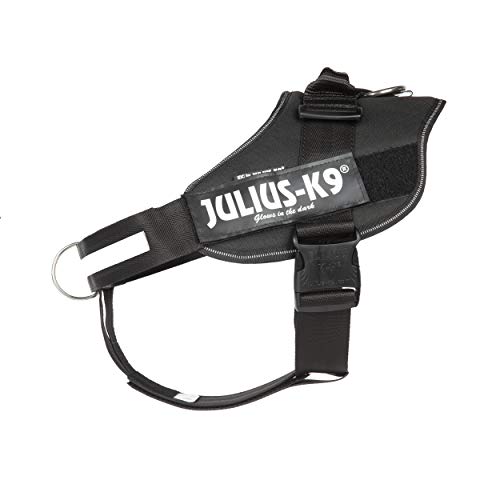 Julius-K9 IDC Powerharness, Dog Harness with Front Control Y-Belt, 3 Size, Black