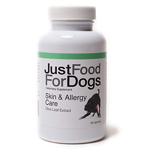 JustFoodForDogs Skin & Allergy Care Supplements for Dogs - Immunity Booster with Skin Healing Relief (60 Count)