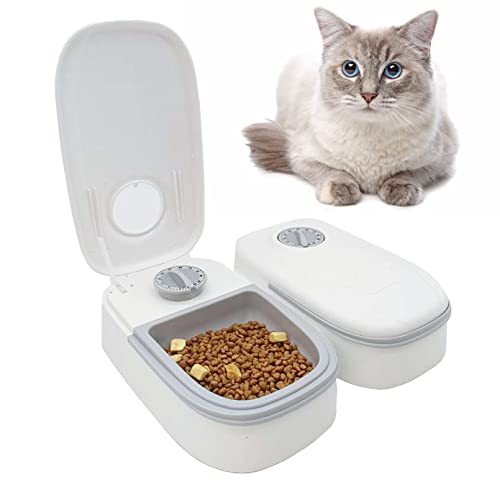 Kathson Digital Automatic Cat Feeder Auto-On Smart Pet Feeder 48 Hours Timer Dry and Wet Food Dispenser for Cat and Dog