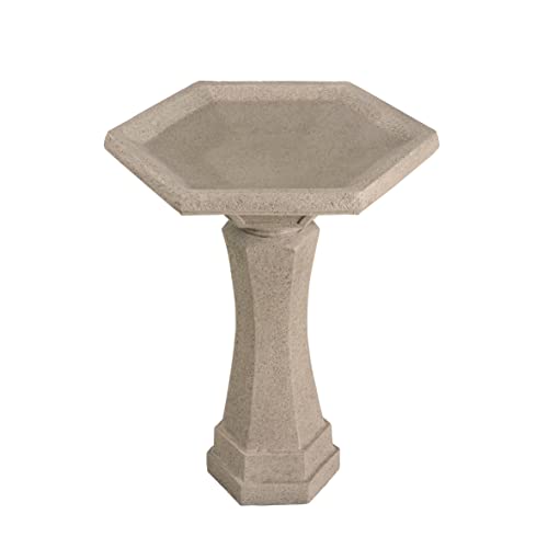 Kenroy Home 51152SNDST Riviera Birdbath, Sandstone