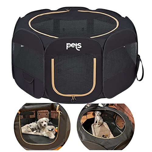 KingCamp Pet Playpen for Dogs Foldable Dog Tent Pet Playpen and Puppy Playpen Pet Tent with Carrying Case Indoor Outdoor Portable Puppy Playpen 50" x 50" x 24"