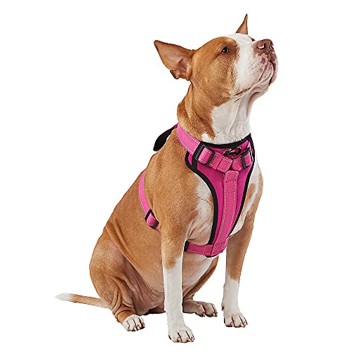 KONG Max Ultra Durable Neoprene Padded Chest Plate Dog Harness Offered by The Barker Company (Pink, Small)