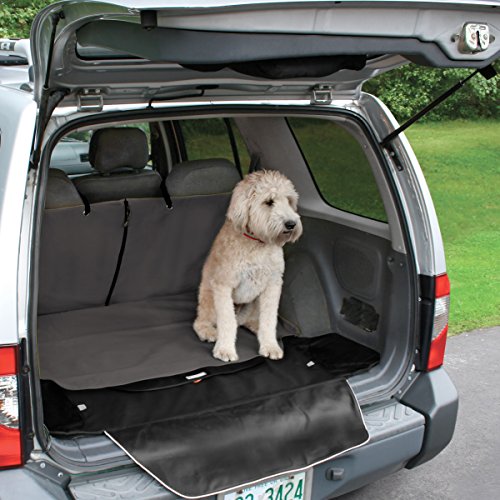 Kurgo Cargo Cape for Dogs, Pet Cargo Liner, Trunk Car Cover, Bumper Flap for Extra Protection, Water Resistant, Storage Pockets, For Cars, SUV, Trucks Charcoal 3.5 LBS