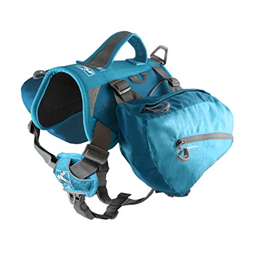 Kurgo Dog Saddlebag Backpack, Back Pack Dog Harness, Hiking Pack for Dogs, Packs for Pets to Wear, Camping & Travel Vest Harness, Reflective, Lightweight, Baxter Pack, For Medium & Large Pets