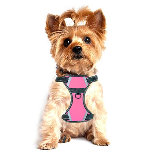 LMOBXEVL Service Dog Harness,No-Pull Dog Harness with Handle Adjustable Reflective Pet Dog in Training Vest Harness,Easy Control for Small Medium Large Breed Outdoor Walking Hiking