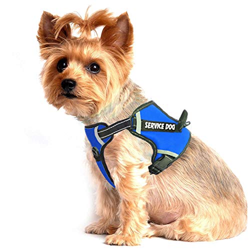 LMOBXEVL Service Dog Harness,No-Pull Dog Harness with Handle Adjustable Reflective Pet Dog in Training Vest Harness,Easy Control for Small Medium Large Breed Outdoor Walking Hiking