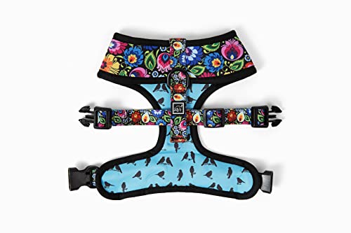Lucky Love Dog, Soft Reversible Harness Vests, Stylish Dog Accessory (Blackbird, Extra Small)