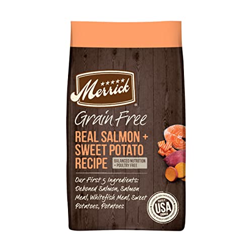 Merrick Dry Dog Food, Real Salmon and Sweet Potato Grain Free Dog Food Recipe - 22 lb. Bag