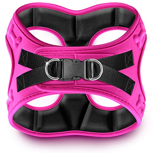 Metric USA Comfort fit Dog Harness Easy to Put-on Comfortable Adjustable Step in Soft Padded Dog Vest Harnesses for Small and Medium Dogs Under 30 lbs, Pink, M, Chest 18-20"