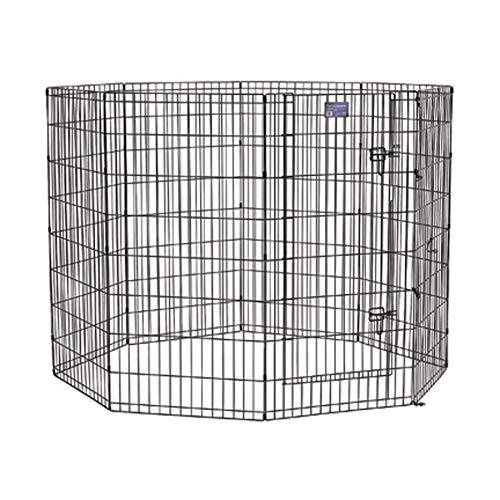 Midwest Black E-Coat Exercise Pen w/Door for Dogs, 48" H, XX-Large