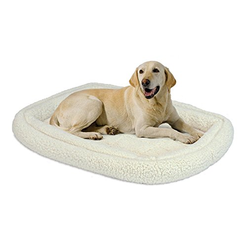 MidWest Homes for Pets Double Bolster Pet Bed | 18-Inch Dog Bed Ideal for Toy Dog Breeds & fits 18-Inch Long Dog Crates