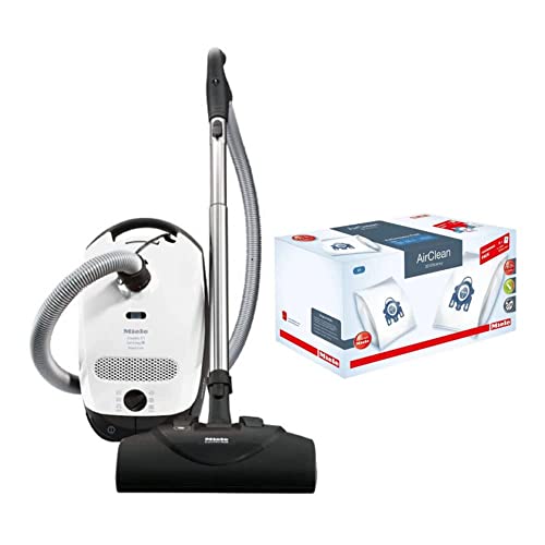 Miele Classic C1 Cat and Dog Canister HEPA Vacuum Cleaner with SEB228 Powerhead Bundle - Includes Performance Pack 16 Type GN AirClean Genuine FilterBags + Genuine HEPA Filter