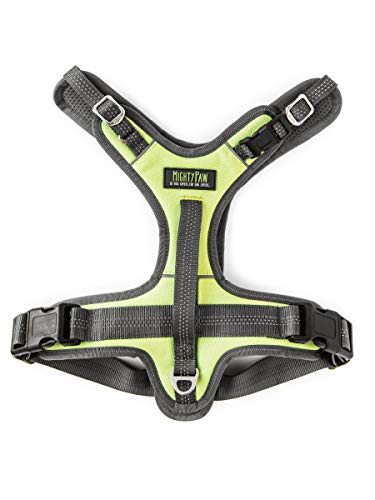 Mighty Paw Sport Harness 2.0, Padded Dog Harness, Adjustable Neck and Chest Straps with Reflective Stitching (Small, Green)