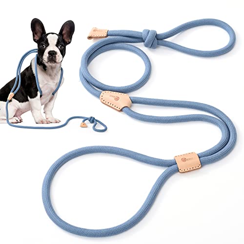 Mile High Life | All in one Dog Lead | Rope Leash and Harness Two in One | 4 Feet Slip Dog Lead Leash for Training | Dog Leash for Small Dog Puppy (Blue)