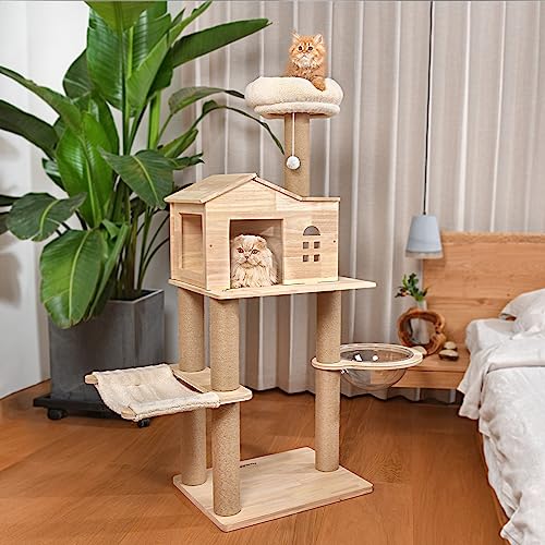 Natural Wood Cat Tree 2024 - Vet Ranch - We Love Pets