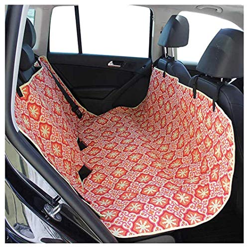 Molly Mutt 3-in-1 Back Seat Cover for Dogs, Back Seat Hammock, Cargo Area Cover,  Non-Skid, 100% Cotton Canvas, Water-Resistant, Features Adjustable Headrest Straps, Belt Slots, Seat Anchors, 56"x56"