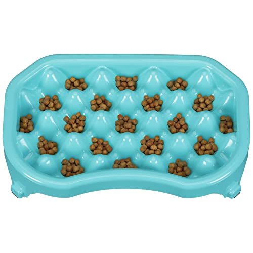 Neater Pet Brands - Neater Slow Feeder - Fun, Healthy, Stress Free Dog Bowl Helps Stop Bloat Prevents Obesity Improves Digestion (2.5 Cup, Aquamarine)