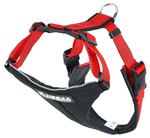 Neewa Dog Running Harness, Dog Hiking Harness (Medium, Red), Reflective Dog Harness, Dog Mushing Harness, Pitbull Harness, Husky Harness