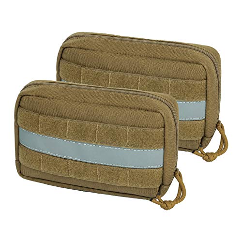 OneTigris Service Dog Vest Harness Saddle Bag Backpack Pouch, Emotional Support, Service Dog in Training,Quality Saddlebag for Tactical Dogs Vests(Coyote Brown)