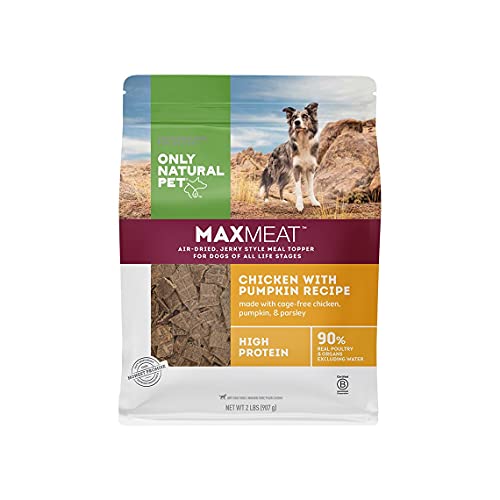 Only Natural Pet MaxMeat Holistic Air Dried Dry Dog Food - All Natural, High Protein, Grain Free and Limited Ingredient - Made with Real Meat - Chicken with Pumpkin & Parsley 2 lb