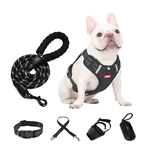 Ousiya Dog Harness and Leash Set No Pull Dog Vest Harness for Small Medium Large Dogs