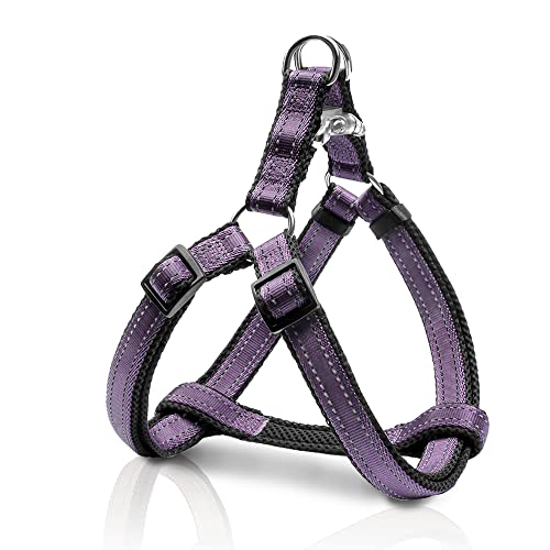 Pawhuggies Purple Reflective No Pull Dog Harness, Step-in Dog Harness, Adjustable Dog Harness for Growing Puppies, Easy to Wear, Dog Harness Available for Small Medium Large Dogs