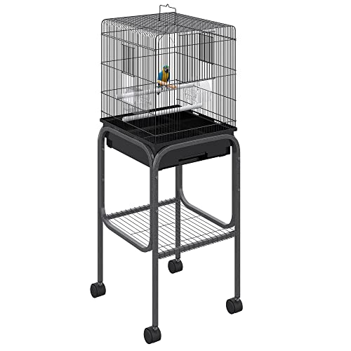 Pawhut 51" Bird Cage - Black