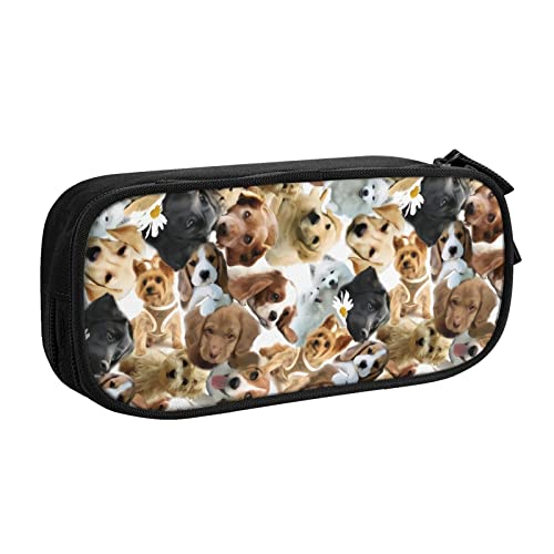 Pencil Case Cute Golden Retriever Labrador Puppy Large Capacity Pencil Pen Box