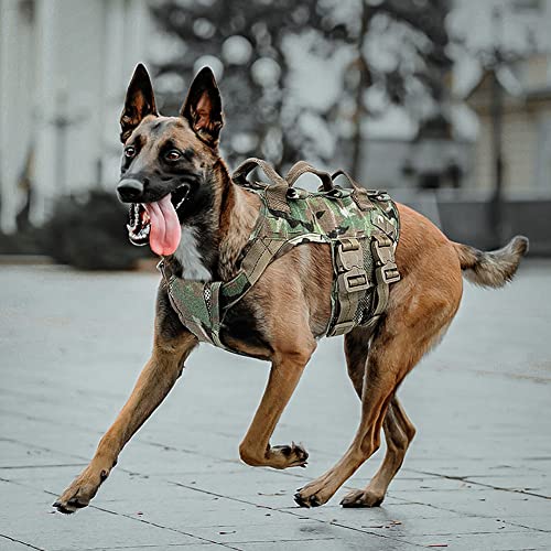 PETAC GEAR Tactical Dog Harness No Pull for Large K9 Working Dogs Military Dogs Vest Police Service Training Dogs Molle Harnesses with Handle … …