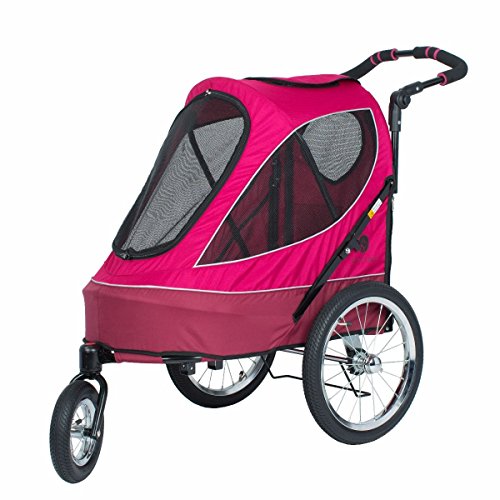 Petique All Terrain Jogger-Blazin' Berry Pet Stroller, Blazin' Berry, One Size (JG01100103)