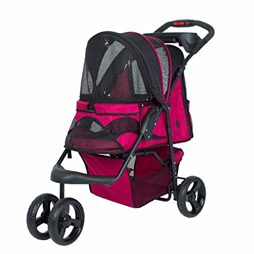 Petique Razzberry Pet Stroller, Razzberry, One Size (ST01100103)