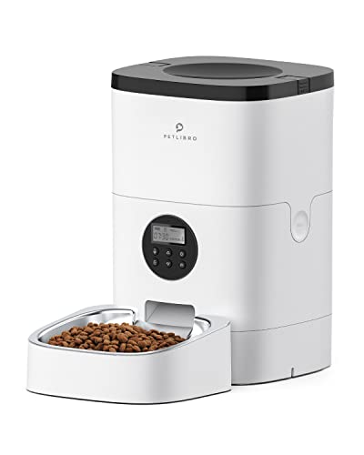 PETLIBRO Automatic Cat Food Dispenser, Automatic Cat Feeder with Customize Feeding Schedule, Auto Cat Feeder with Interactive Voice Recorder, Timed Pet Feeder for Cat & Dog 1-4 Meals Dry Food 4L