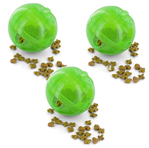 PetSafe SlimCat Green Meal Dispensing Cat Toy, (3 Pack)