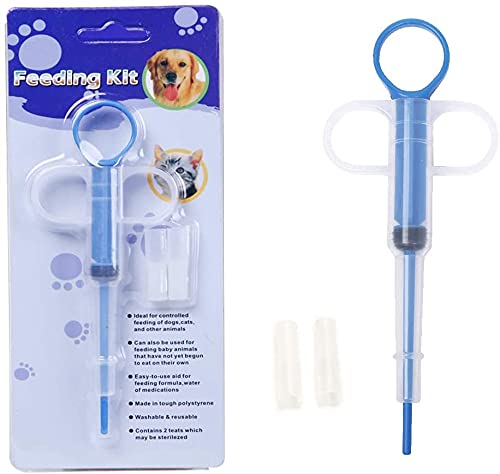 Petsmart Petzstop Pet Syringe Pet Pill Syringe Pet Feeding Syringe Cat Pill Shooter Small Pills Pet Pill Dispenser Syringe Feeders for Feeding Cats Dogs and Small Animals, Blue