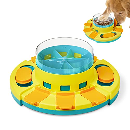 Potaroma Dog Puzzle Toy 2 Levels, Slow Feeder for Dogs, Dog Food Treat Feeding Toys for IQ Training, Dog Entertainment Toys, 4.2 Inch Height