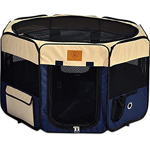 Precision Pet Products Soft Side Play Yard with Heavy Duty Carrying Case