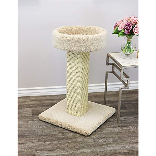Prestige Cat Trees Beige Solid Wood Cat Scratching Post and Sleeper, Large