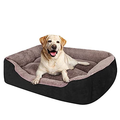 PUPPBUDD Dog Beds for Medium Dogs, Washable Dog Bed Comfortable and Breathable Pet Bed Rectangle Warming Dog Bed for Medium Dogs