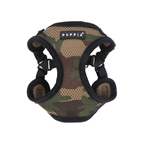 Puppia PARA-HC1533-CA-L Camo Soft Harness C Pet-Vest-Harnesses, LARGE