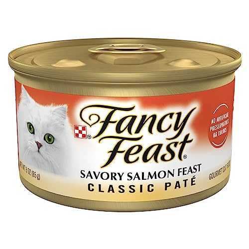 Purina Fancy Feast Salmon Feast Classic Grain Free Wet Cat Food Pate - (24) 3 oz. Cans