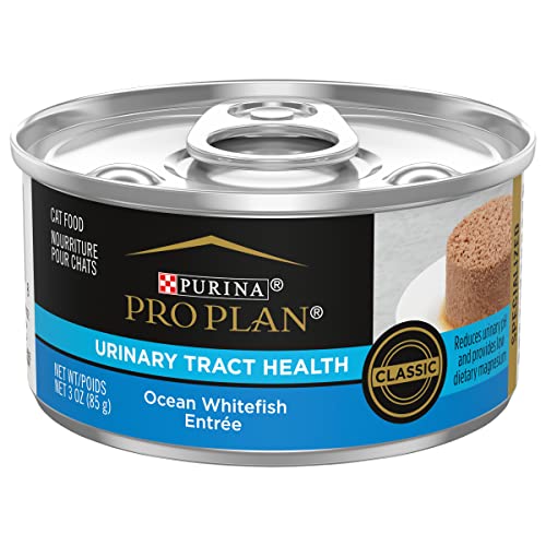 Purina Pro Plan Urinary Tract Cat Food Wet Pate, Urinary Tract Health Ocean Whitefish Entree - (24) 3 oz. Pull-Top Cans