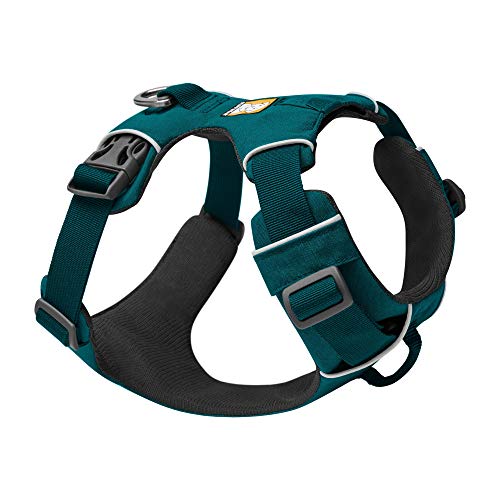 Ruffwear, Front Range Dog Harness, Reflective and Padded Harness for Training and Everyday, Tumalo Teal, Small