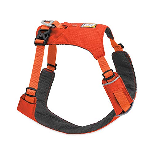 Ruffwear, Hi & Light, Everyday Lightweight Dog Harness, Trail Running, Walking, Hiking, All-Day Wear, Sockeye Red, Small