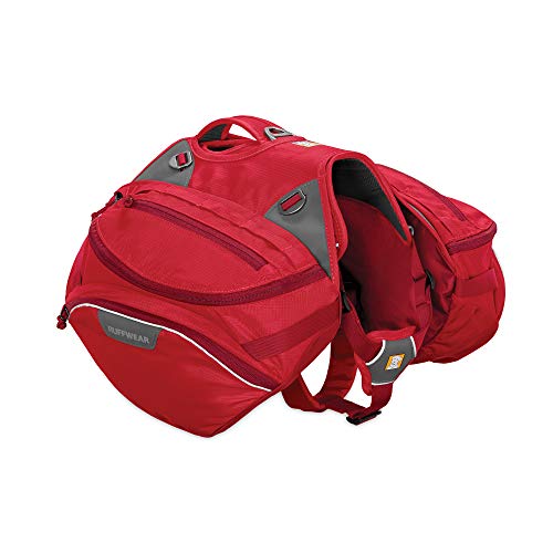 Ruffwear, Palisades Dog Pack, Multi-Day Hiking Backpack with Hydration Bladders, Red Currant, Small