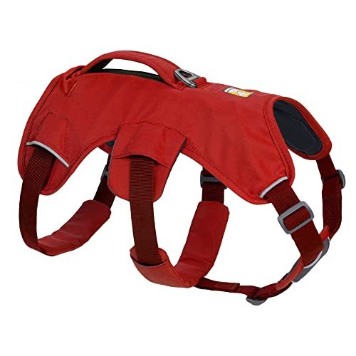 Ruffwear, Web Master, Multi-Use Support Dog Harness, Hiking and Trail Running, Service and Working, Everyday Wear, Red Sumac, Small