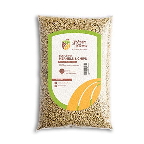 Schoen Farms Sunflower Kernels and Chips (10 LBS) Hearts, Bird Seed